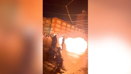 Rioters set off fireworks in Amsterdam after Belgium's World Cup loss to Morocco