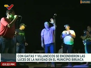 Apure | Realizan encendido de la navidad en la plaza Bolívar del mcpio.  Biruaca