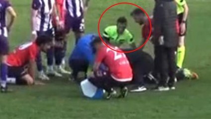 Türkiye'nin ayakta alkışladığı hakem! Dili boğazına kaçan futbolcuyu bakın nasıl hayata döndürdü