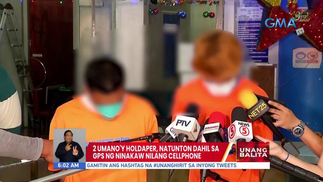 2 umano'y holdaper, natunton dahil sa GPS ng ninakaw nilang cellphone | UB