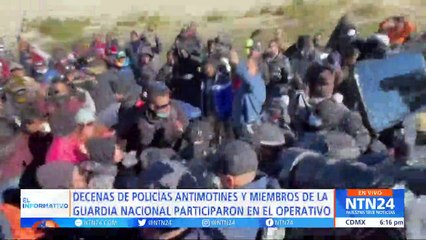 Desalojan campamento con cientos de venezolanos en Río Bravo