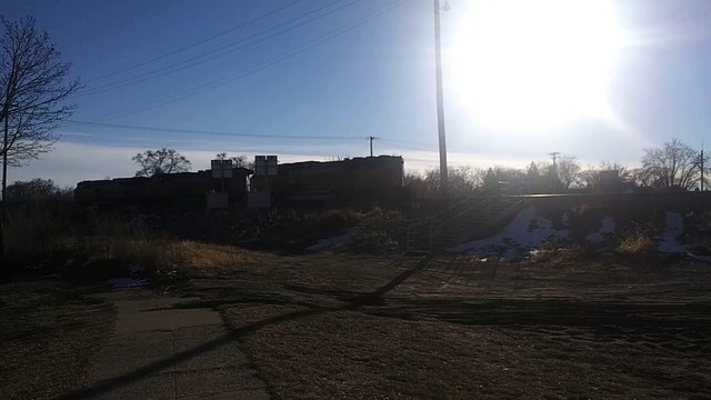Burlington Northern Santa Fe Engines backing up along Lowry Avenue