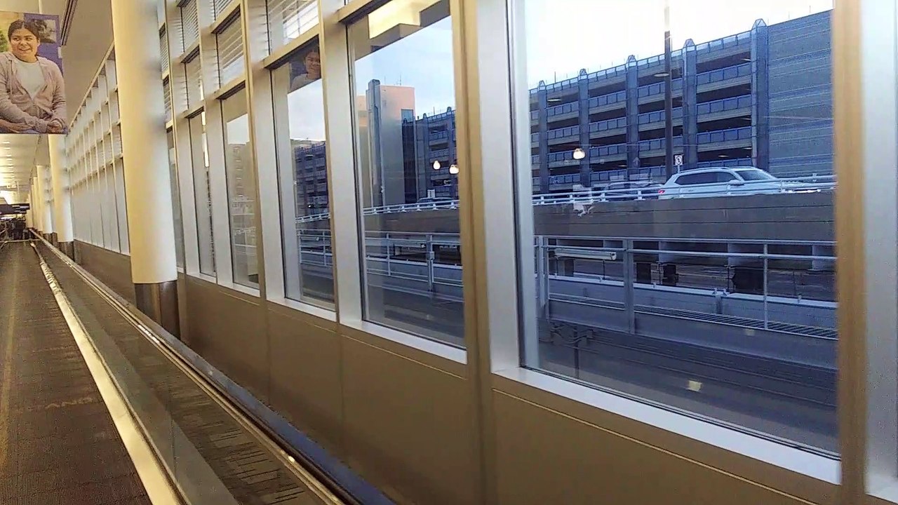 Moving Walk inside Terminal C at MSP Airport
