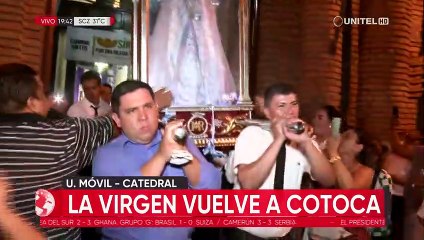 Misa y procesión dan inicio a festividad de la Virgen de Cotoca