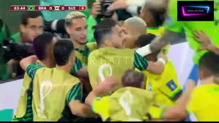 ملخص مباراة البرازيل وسويسرا (1-0) - البرازيل تتجاوز سويسرا وتضمن التأهل
