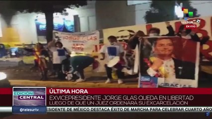 Exvicepresidente de Ecuador Jorge Glas queda en libertad tras 5 años de prisión