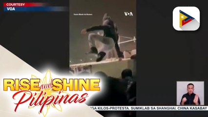 Soccer fans na nanggulo matapos matalo ang Belgium sa World Cup match, binomba ng water cannon at tear gas