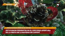 Estuvieron presentes en el discurso apertura de la fiesta de la navidad en Capioví