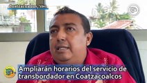 Ampliarán horarios del servicio de transbordador en Coatzacoalcos