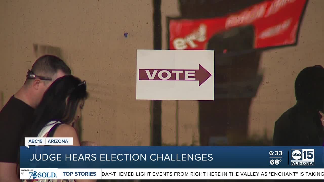 Judge hears election challenges from Maricopa County