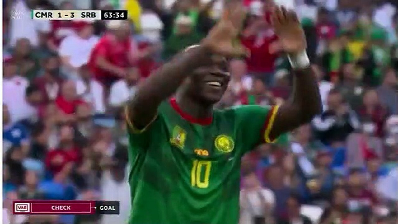 Aboubakar's SCOOP! Cameroon substitute nets an audacious World Cup goal of the tournament contender with the help of VAR review after the flag went up... but would he have tried it if he'd known he was onside