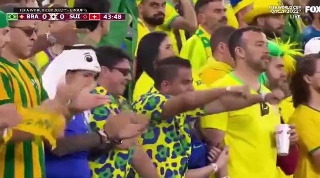 Brazil's World Cup clash with Switzerland is briefly SUSPENDED after stadium floodlights go out and plunge the pitch into darkness in the first half... but power is quickly restored to allow game to continue