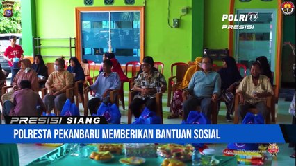 Polresta Pekanbaru Polda Riau Serahkan Bansos 'Seribu Berjuta Makna' Penggalangan Personel Jajaran