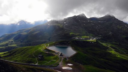 A Drone Footage of Green Mountains