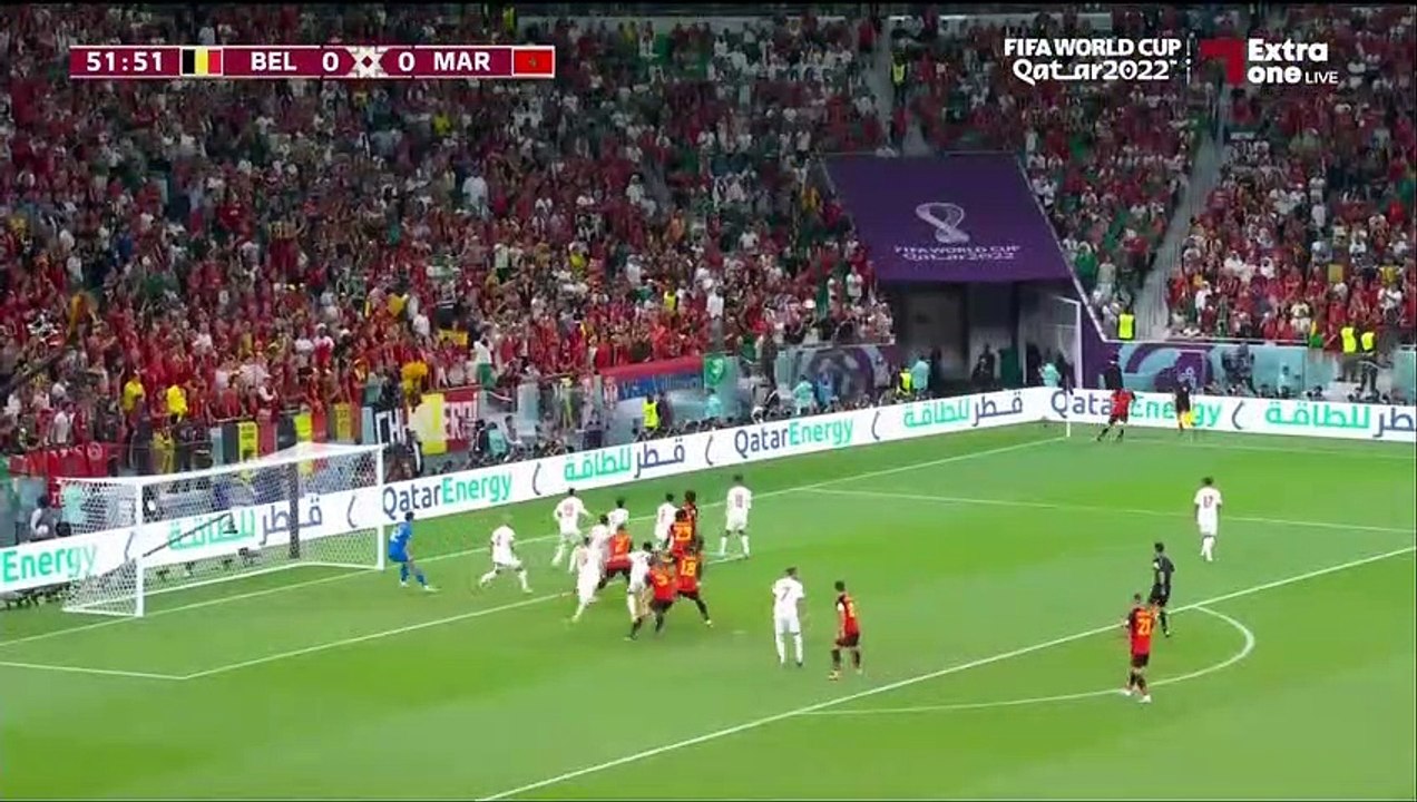 الشوط الثاني مباراة المغرب وبلجيكا كأس العالم 2...