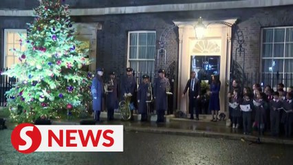 Sunak switches on Christmas tree lights at Downing Street