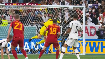 الشوط الاول مباراة اسبانيا والمانيا كأس العالم 2022 في قطر