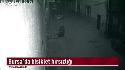 Bursa'da bisiklet hırsızlığı! O anlar kamerada