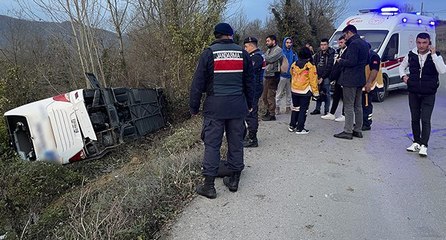 Bartın’da yolcu otobüsü devrildi: 39 yaralı