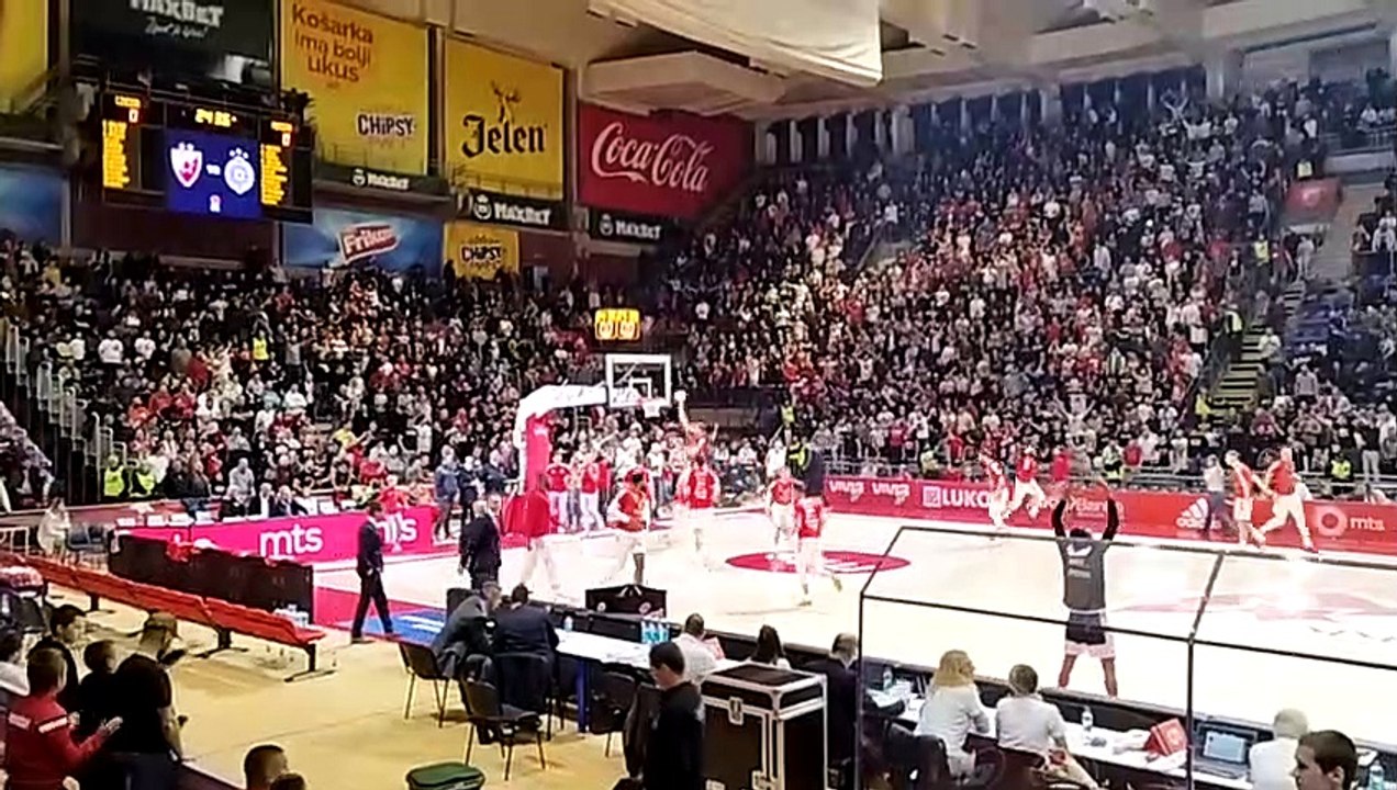 KK Crvena zvezda - FK Partizan | atmospheric warm-up before the derby 2/2