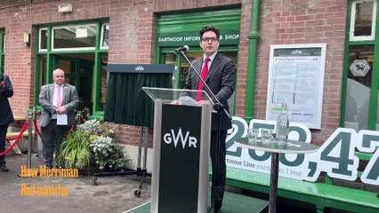 Rail minister visits Okehampton as town marks one year since station reopened