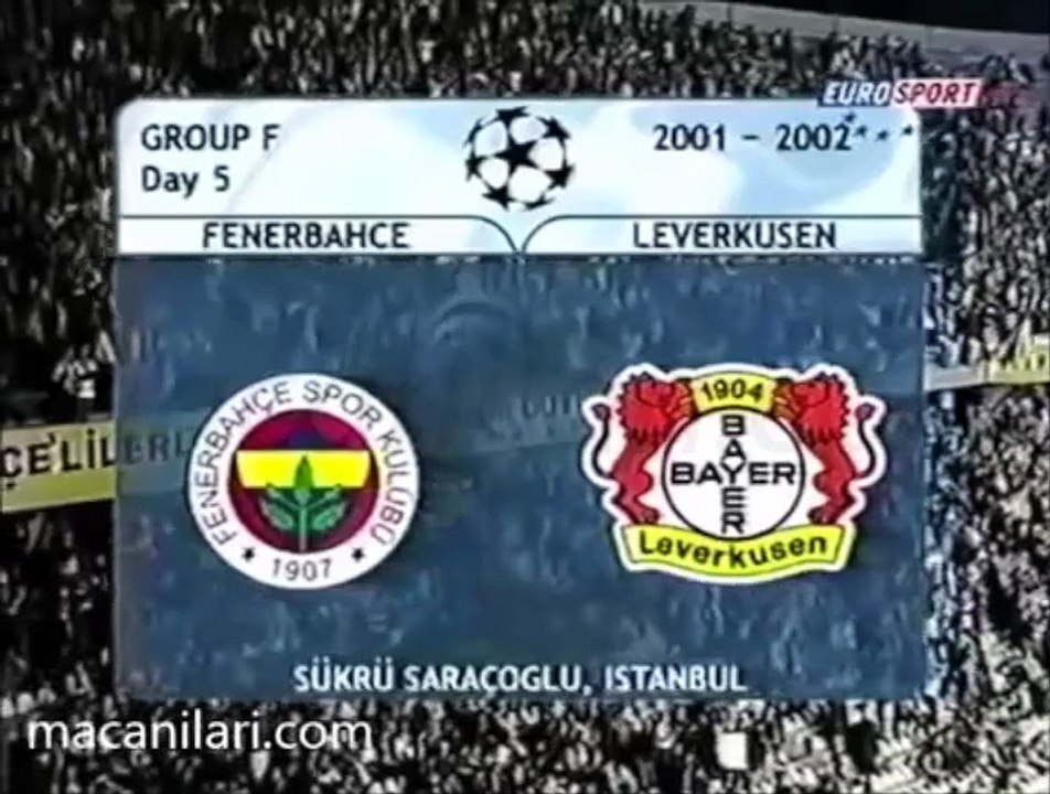 Fenerbahçe 1-2 Bayer 04 Leverkusen 23.10.2001 - 2001-2002 UEFA Champions League Group F Matchday 5