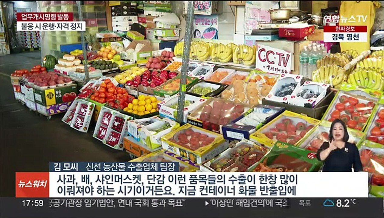 물류 차질에 농산물도 피해…중소기업 수출도 '비상'