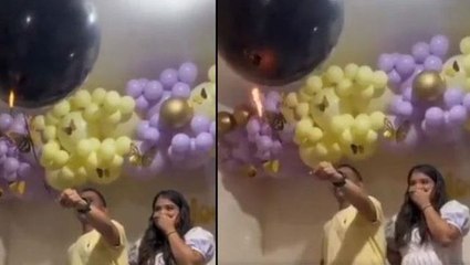 Cinsiyet öğrenme partisinde korkunç anlar: Sakın kimse bunu denemesin