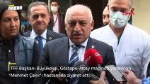 TFF Başkanı Büyükekşi, Göztepe-Altay maçında yaralanan Mehmet Çakır’ı hastanede ziyaret etti