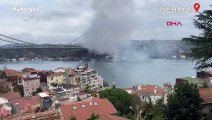 Beykoz'da bir iş yerinin deposunda çıkan yangın İstanbul Boğazı'nın birçok noktasından görüldü