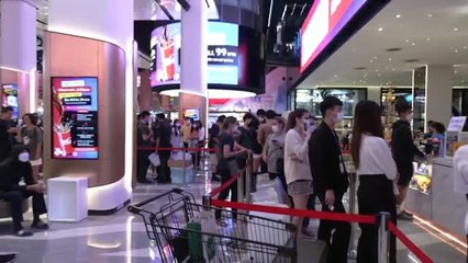 Buffet libre de palomitas como campaña de publicidad en Bangkok