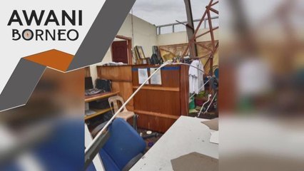 Hujan & Angin Kencang | Ribut terbangkan atap SMK Pulau Gaya