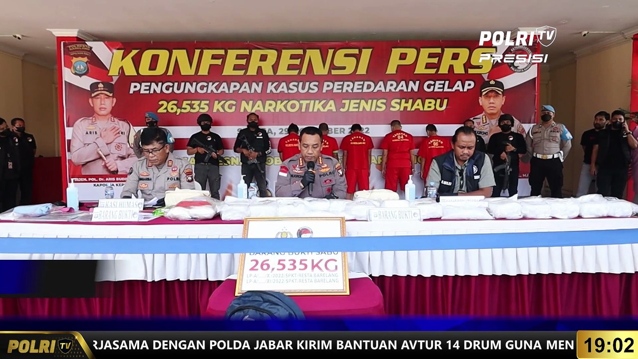 PRESISI Update 19.00 WIB Sat Resnarkoba Polresta Barelang Berhasil Ungkap Peredaran Gelap Narkotika Jenis Shabu Seberat 26,535 Kg