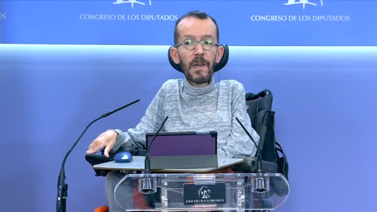 Echenique: "A mí que el PSOE diga que una ley que tiene su firma no tiene seguridad jurídica me parece difícil de explicar"