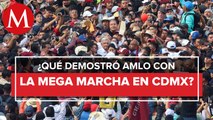 Destacan participación ciudadana en marcha de AMLO: 1.2 millones de personas