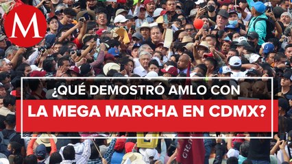 Destacan participación ciudadana en marcha de AMLO: 1.2 millones de personas