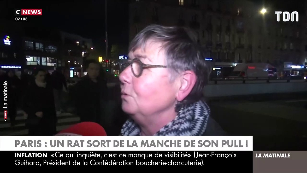 En sortant du métro, elle trouve un rat dans sa manche, l'angoisse !