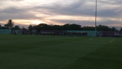 Entraînement des Diables rouges à Abu Samra (2)