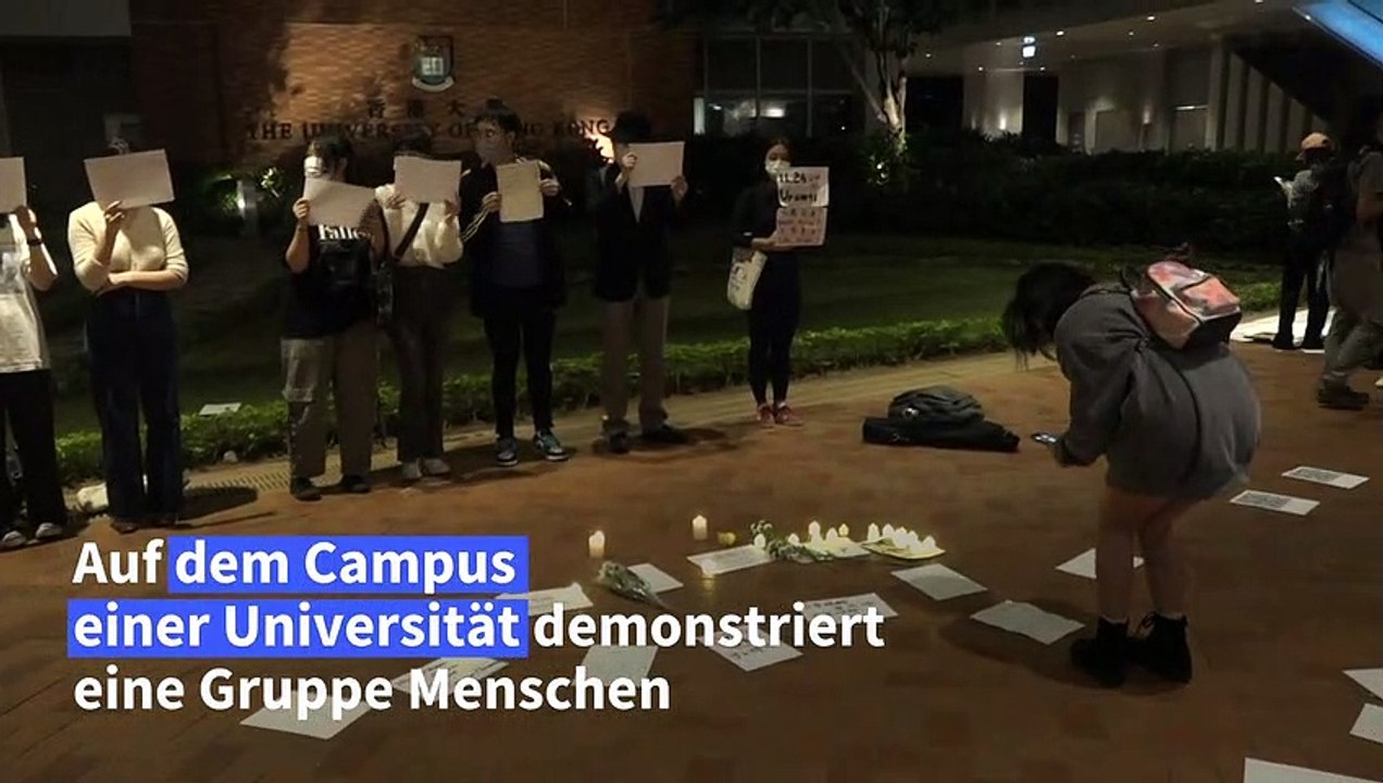 Studenten-Protest in Hongkong gegen Pekings Corona-Politik