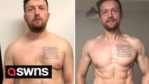 Father ditched his 'dad bod' by exercising with his newborn - and has now won a medal at a national bodybuilding competition