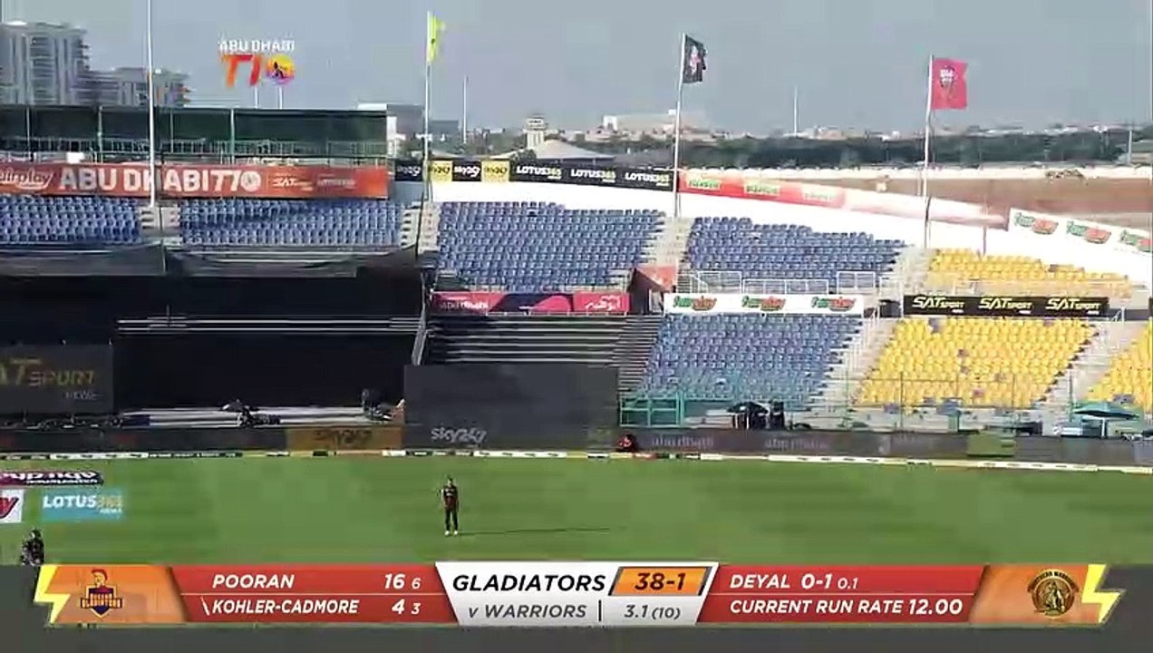 Match 6 HIGHLIGHTS - Northern Warriors vs Deccan Gladiators - Day 3 - Abu Dhabi T10 Season 6
