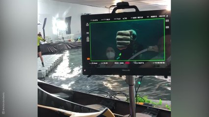 Wednesday actor shows how he filmed The Thing