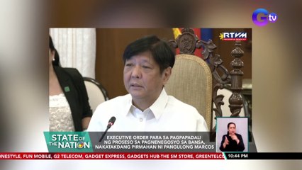 Executive order para sa pagpapadali ng proseso sa pagnenegosyo sa bansa, nakatakdang pirmahan ni Pres. Marcos | SONA