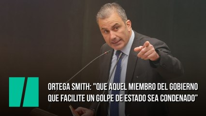 Ortega Smith: "Que aquel miembro del gobierno que facilite un golpe de Estado sea condenado, y es más, que pierda la nacionalidad española sino es de origen"