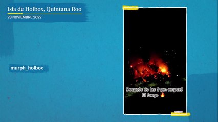 Incendio en la Isla de Holbox