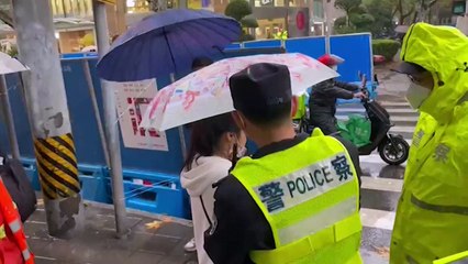 A Shanghai, la police veille pour éviter de nouvelles manifestations