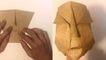 'Origami!' Portuguese artist creatively folds paper into an expressive face mask!