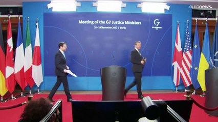 Download Video: G7 justice ministers discuss coordinating war crime probes