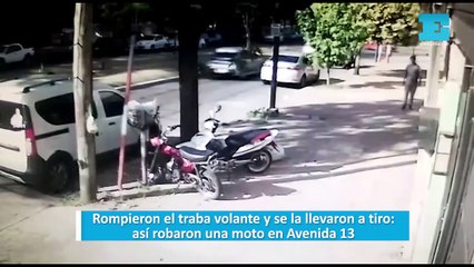 Rompieron el traba volante y se la llevaron a tiro: así robaron una moto en Avenida 13