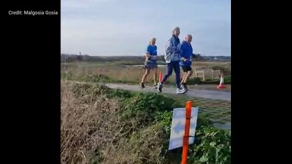 Runner Ray Johnson, 85, gets his 100th medal